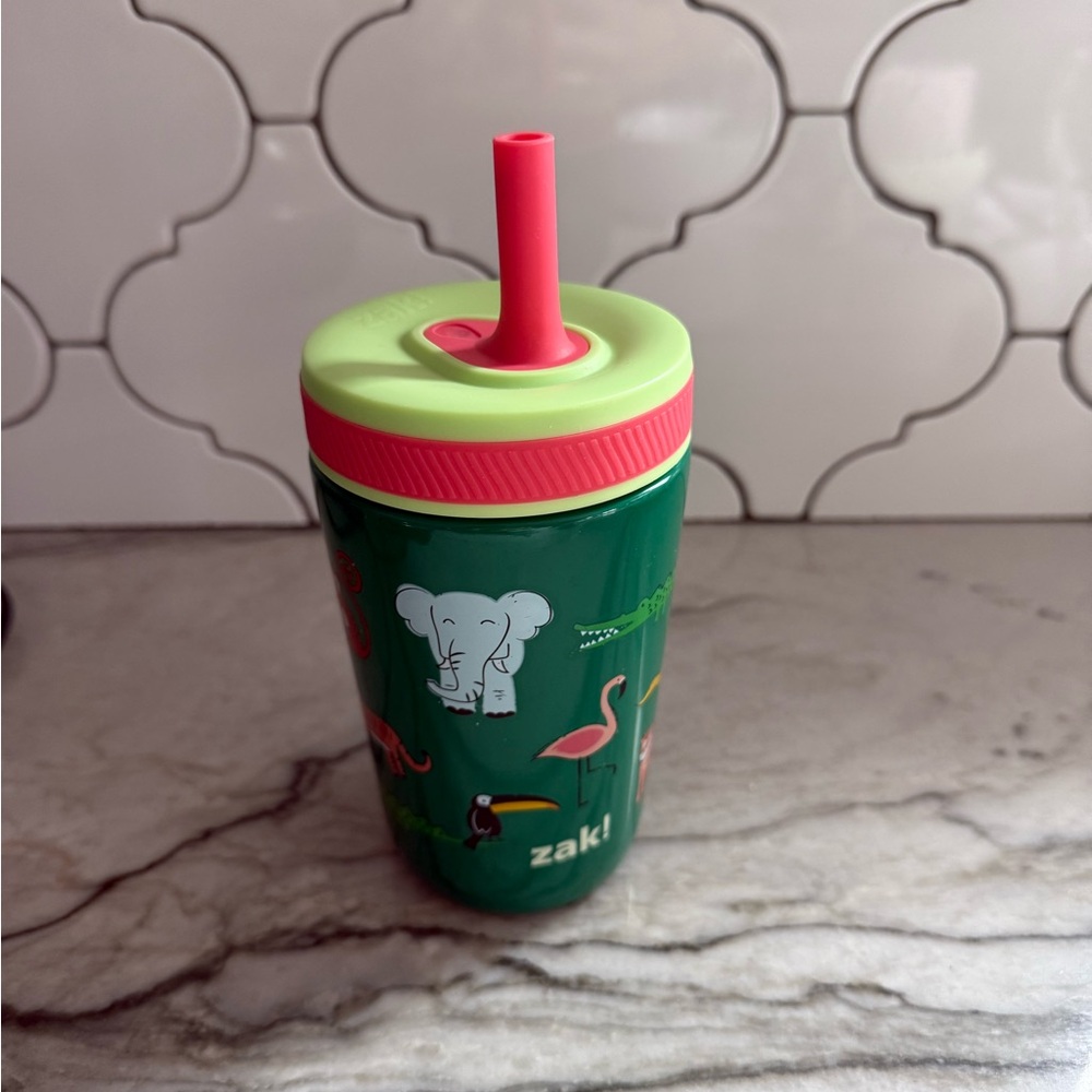 Zak! Stainless Steel Double Wall Leakproof Straw + Tumbler